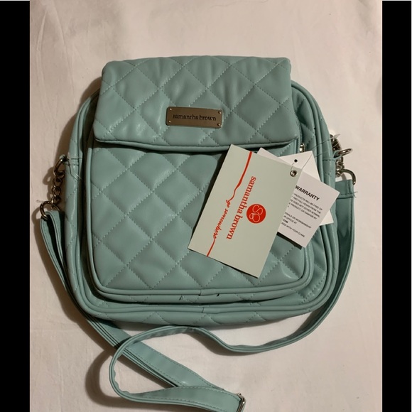 Samantha Brown Bags Samantha Brown Crossbody Bag Purse Quilted Teal